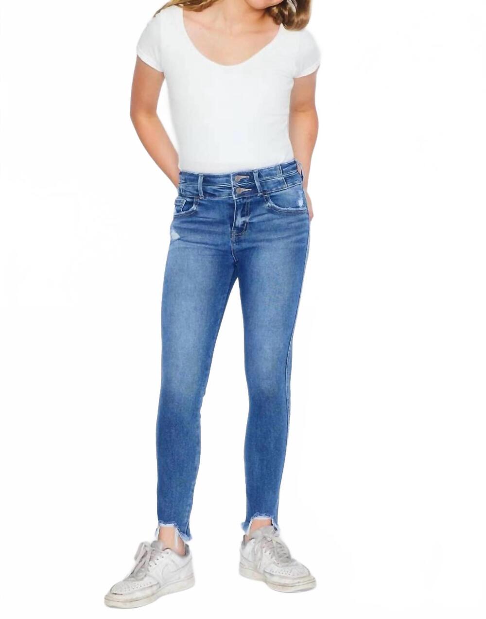 NEW KANCAN girls high rise skinny jeans in medium